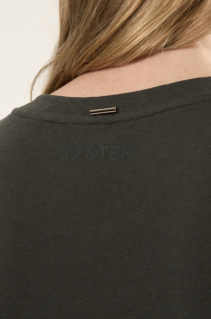Tie Detailed Fluid T-Shirt