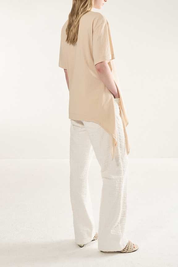 Tie Detailed Fluid T-Shirt