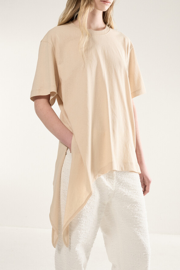 Tie Detailed Fluid T-Shirt