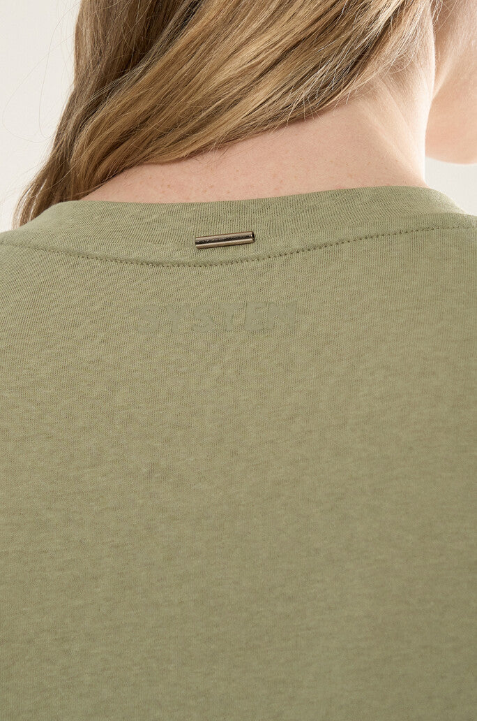 Tie Detailed Fluid T-Shirt