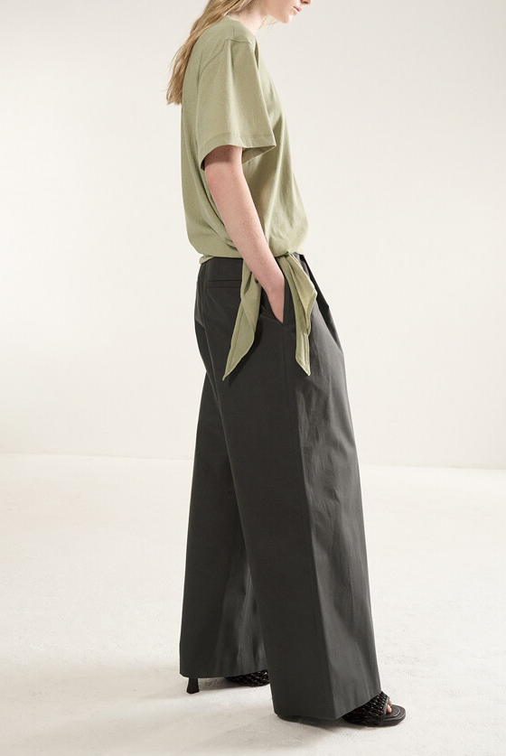 Tie Detailed Fluid T-Shirt