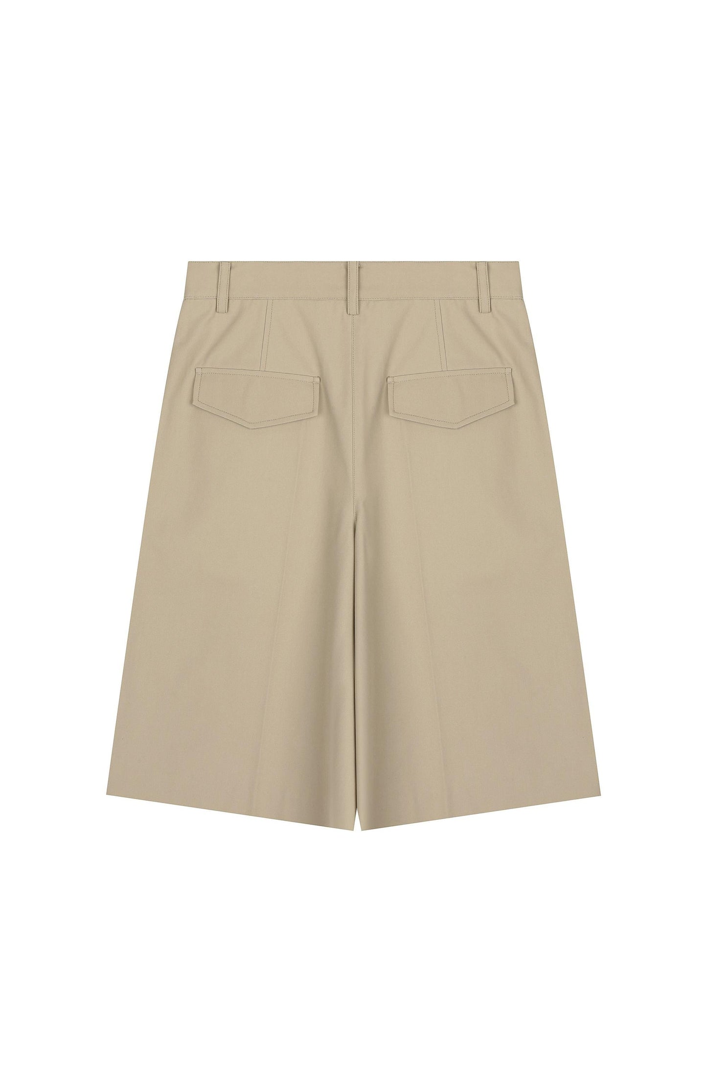 Cotton Bermuda Pants With Belt