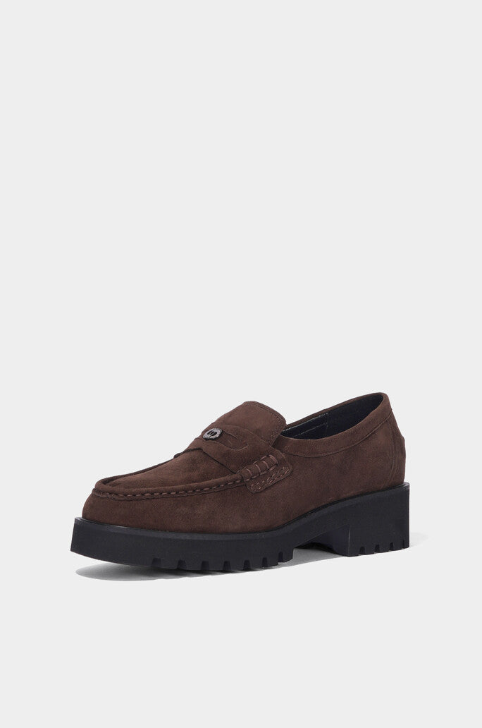 Chunky Leather Penny Loafers