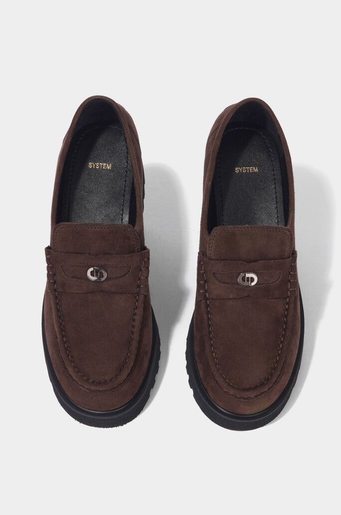 Chunky Leather Penny Loafers