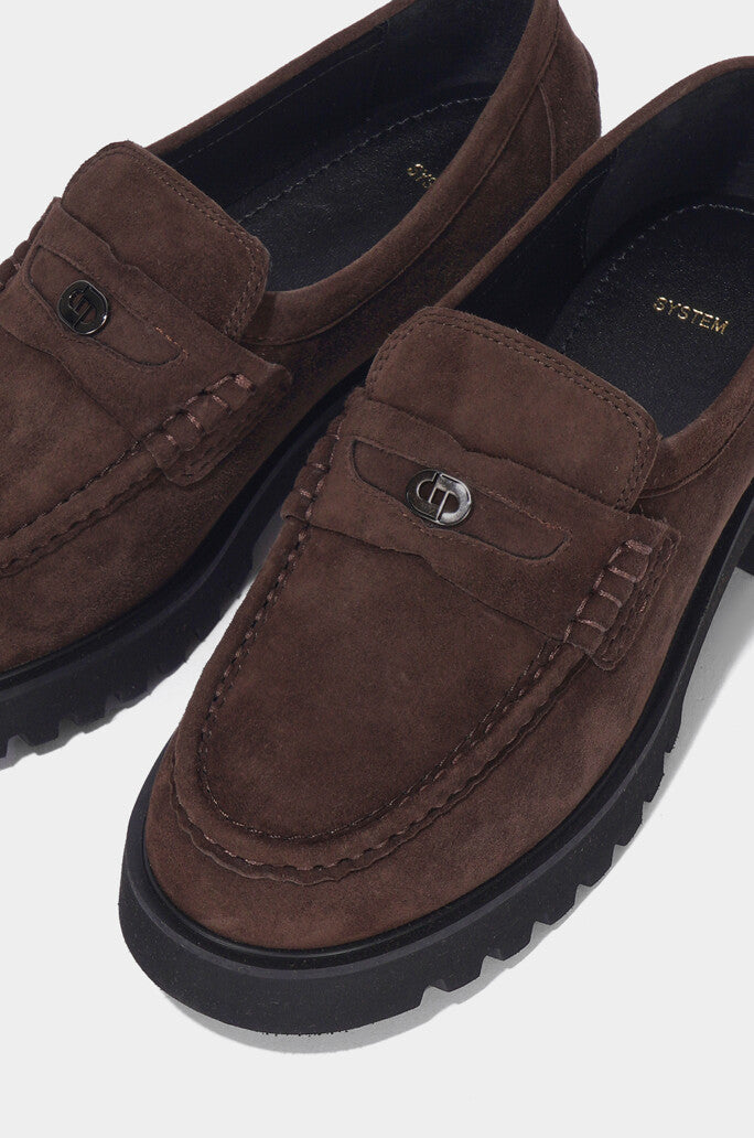 Chunky Leather Penny Loafers