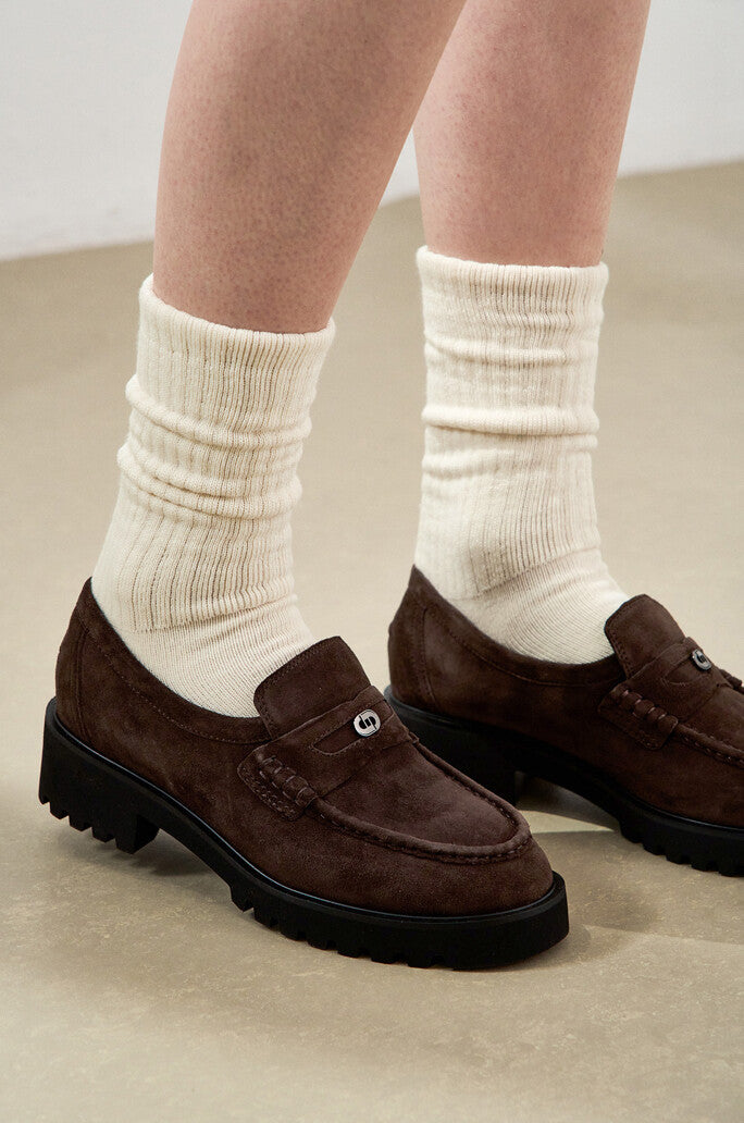 Chunky Leather Penny Loafers