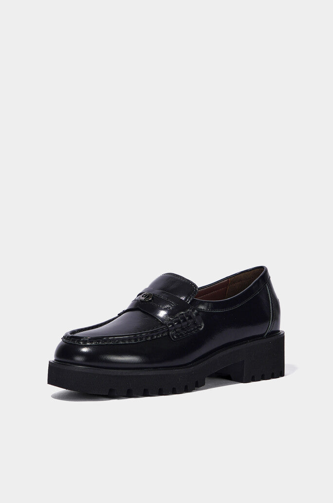 Chunky Leather Penny Loafers