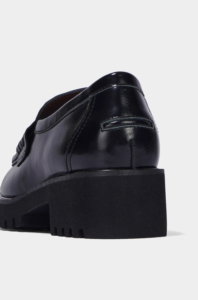 Chunky Leather Penny Loafers