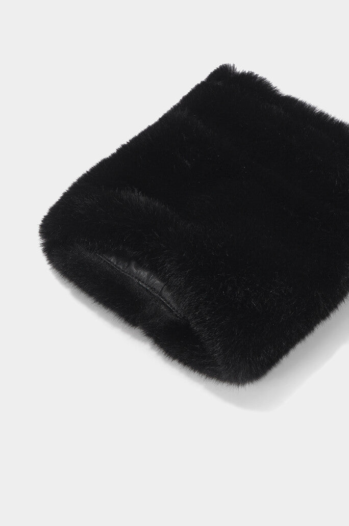 Fur Drawstring Leg Warmer