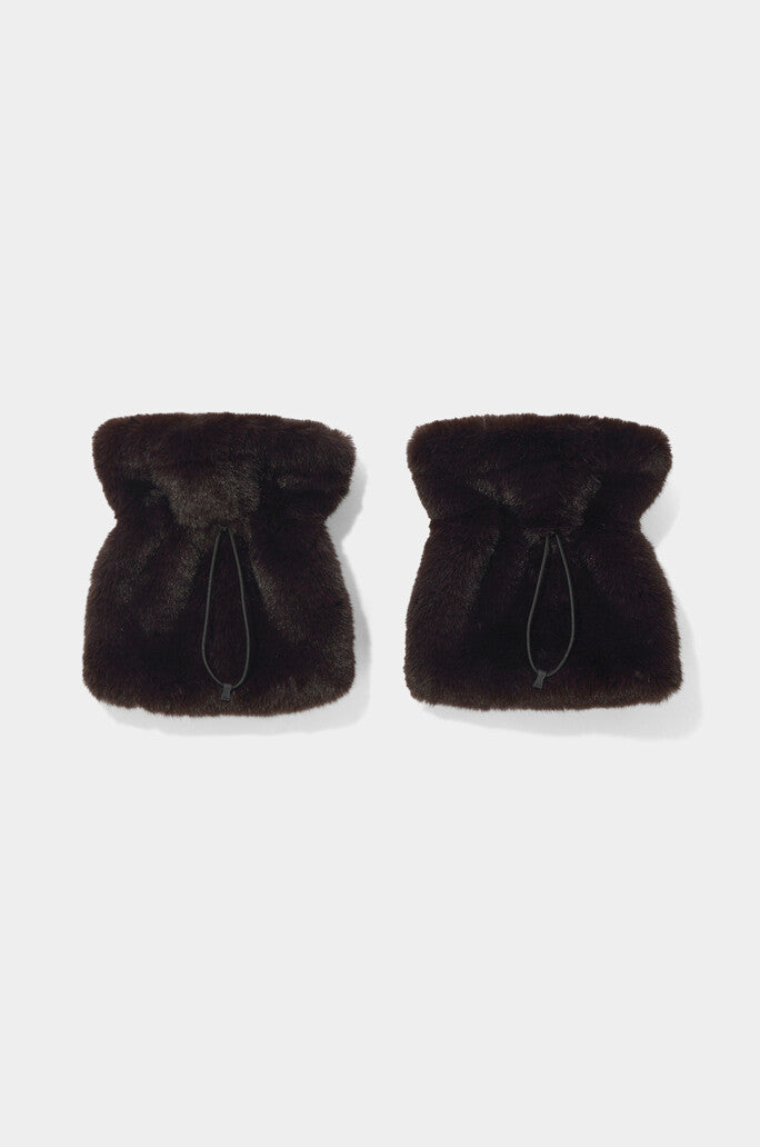 Fur Drawstring Leg Warmer