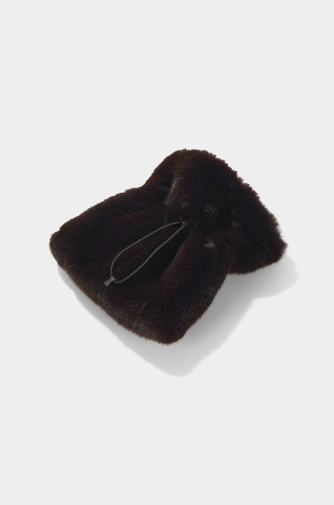 Fur Drawstring Leg Warmer