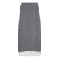 Striped Cut-Out Knit Skirt