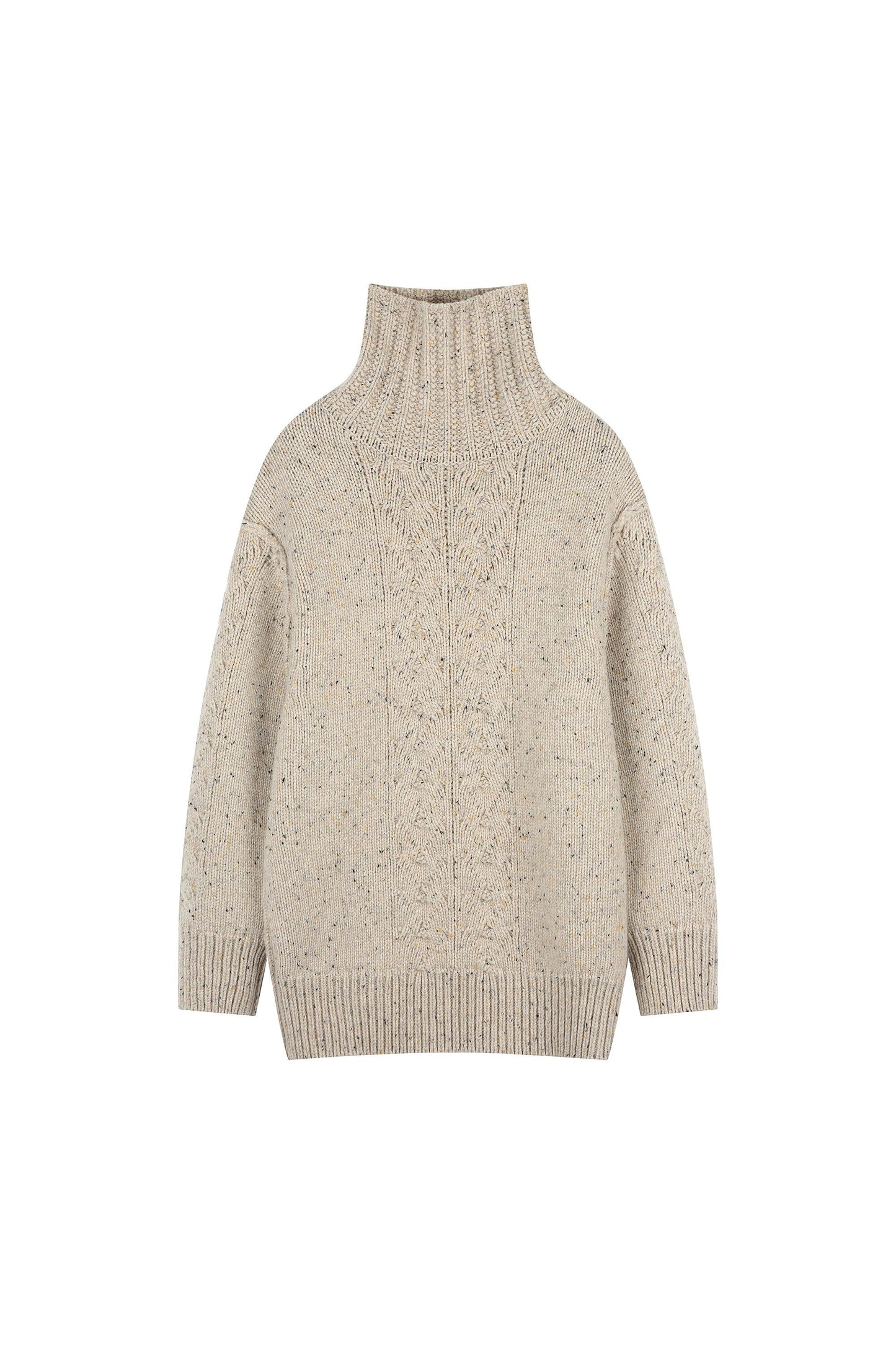 Volumed Turtleneck Knit Top