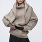Volumed Turtleneck Knit Top