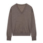 Sheered V-Neck Knit Top