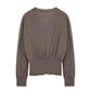 Sheered V-Neck Knit Top