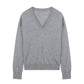 Sheered V-Neck Knit Top