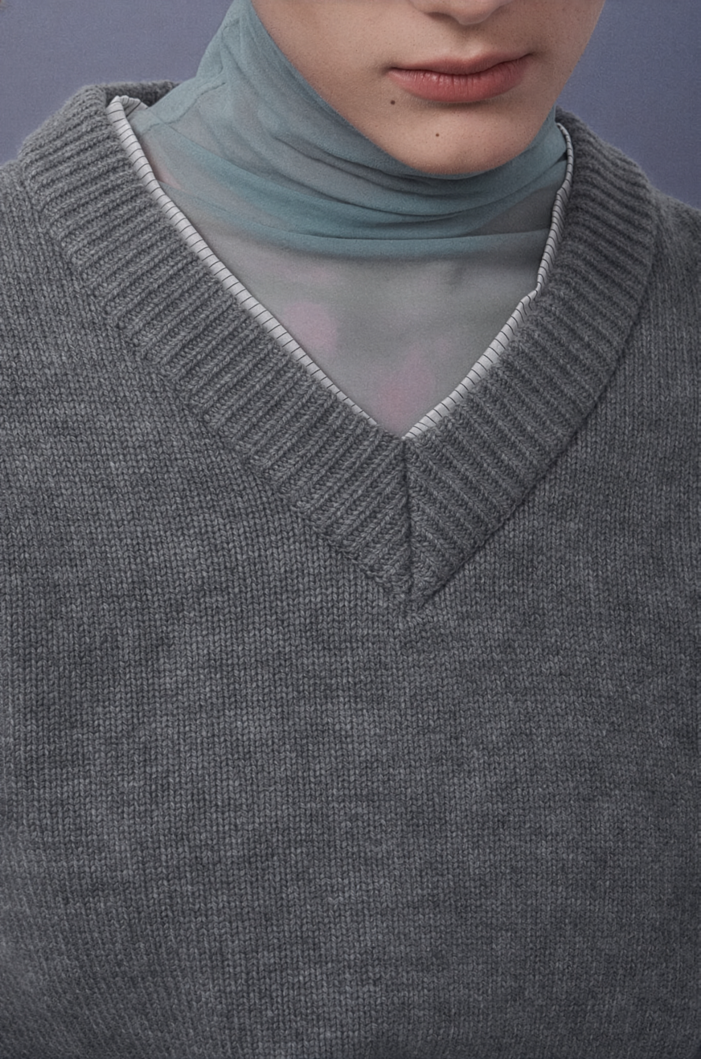 Striped Cut-Out Knit Top