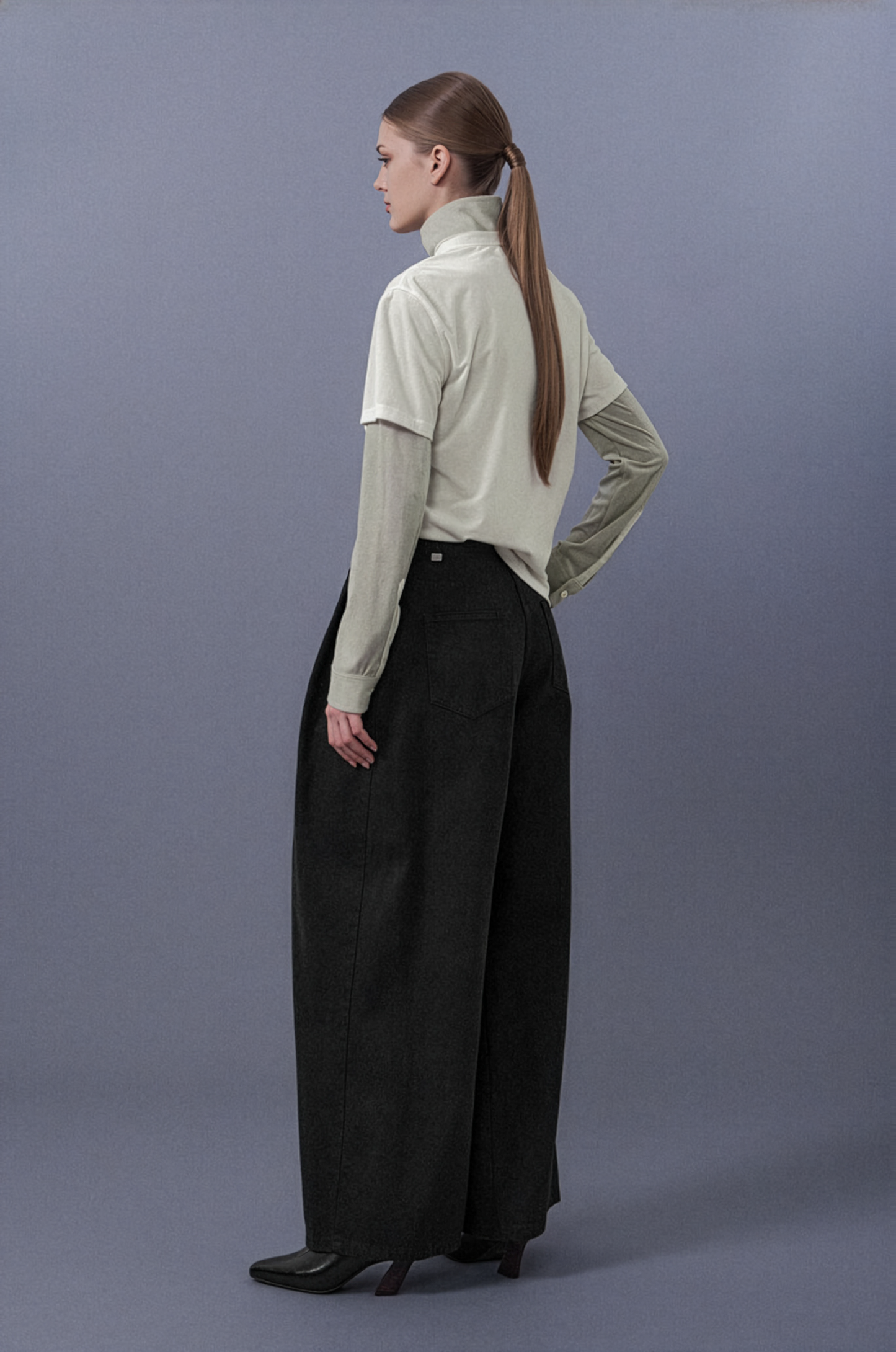 Volumed Wide Fit Denim Pants