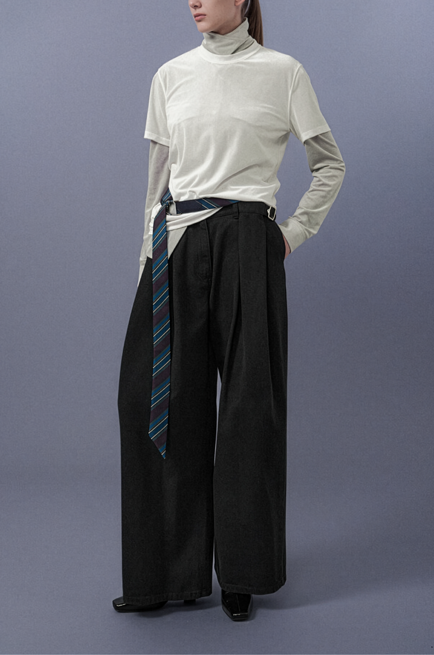 Volumed Wide Fit Denim Pants