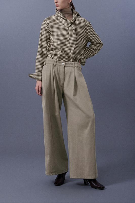 Volumed Wide Fit Denim Pants