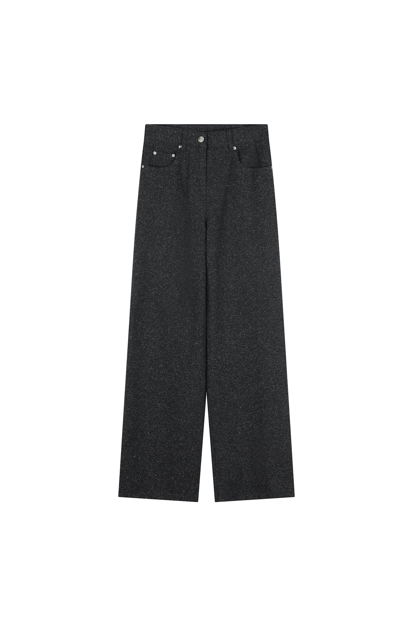 Straight Fit Textured Trousers