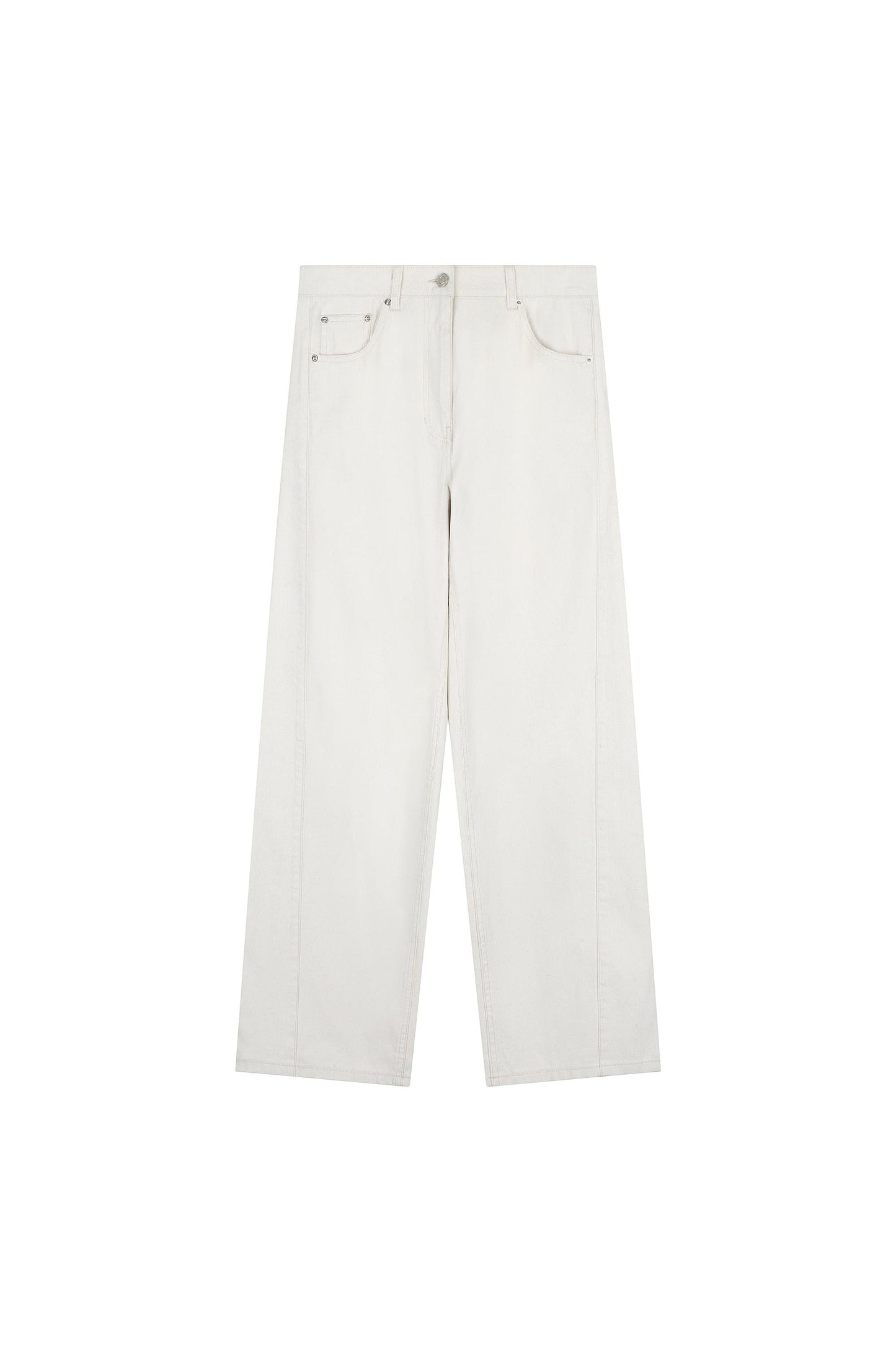 Curved Denim Pants