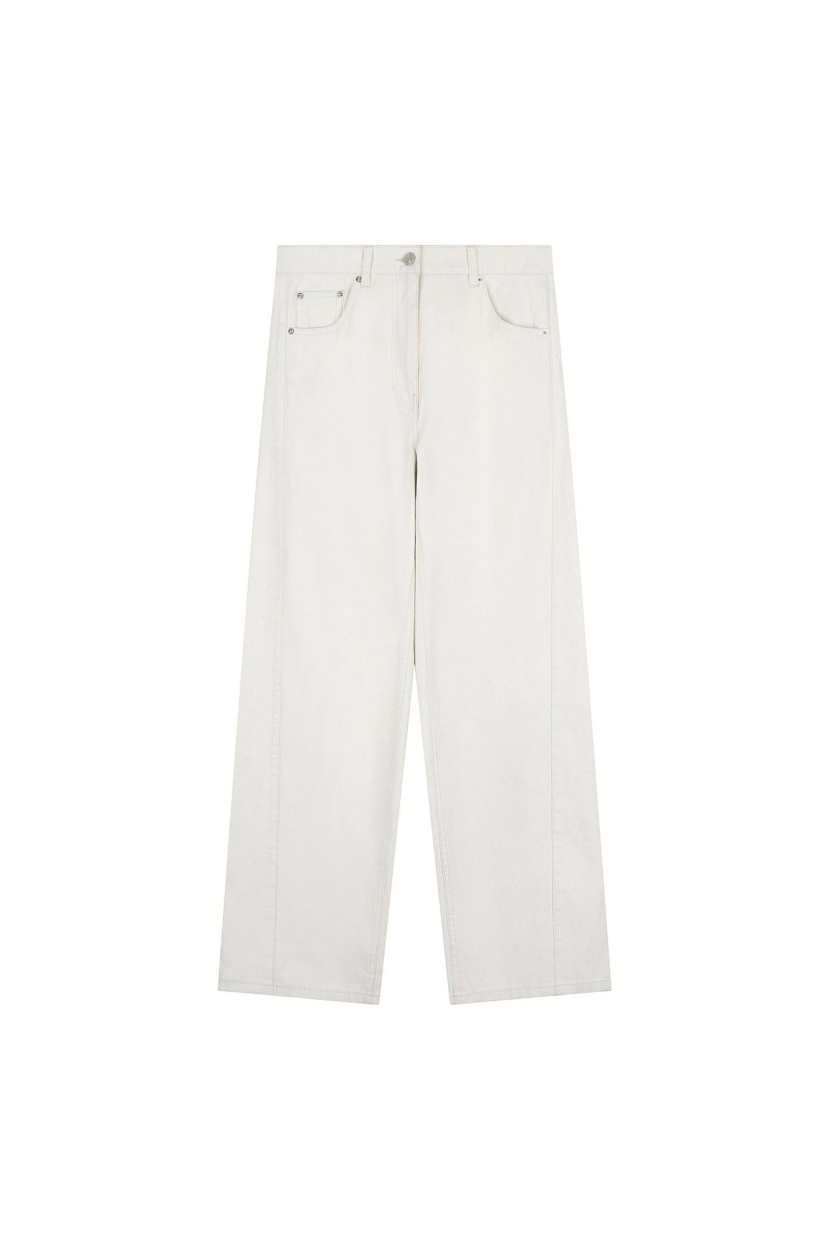 Curved Denim Pants