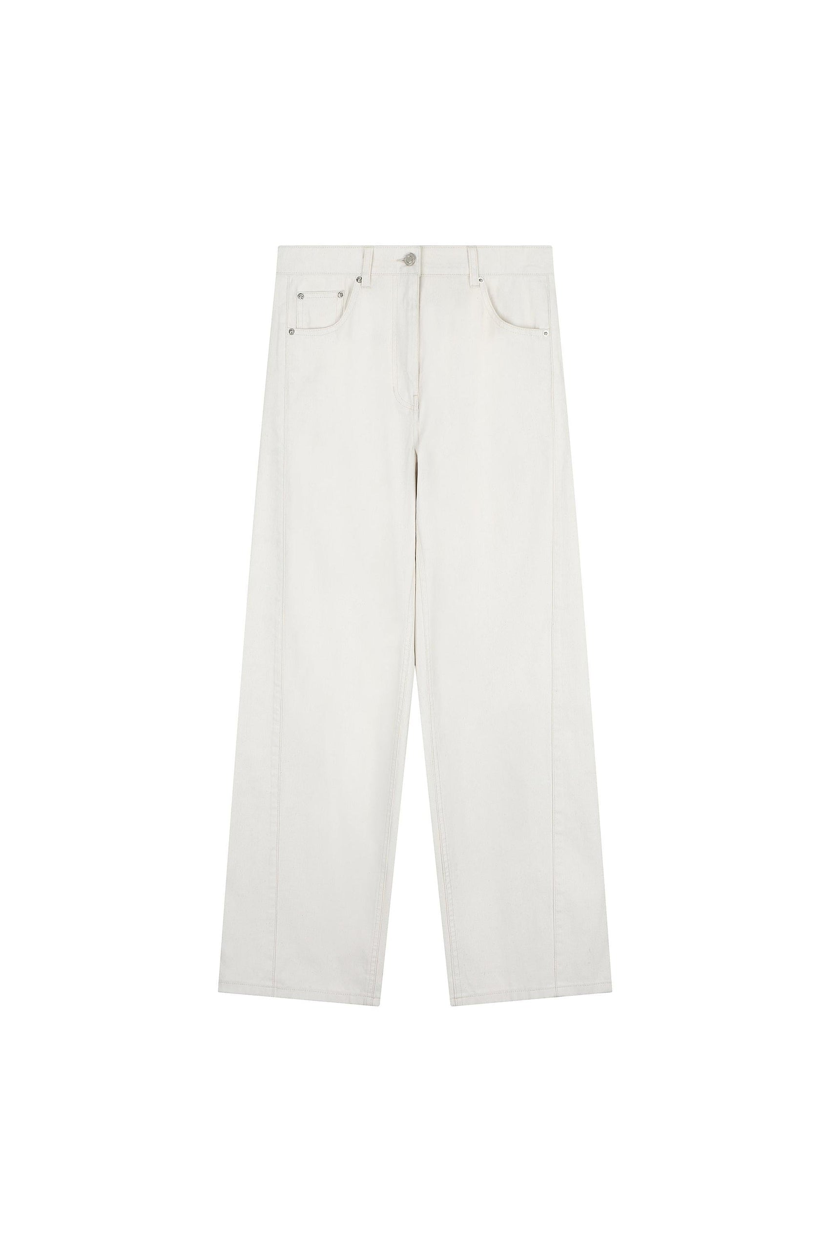 Curved Denim Pants