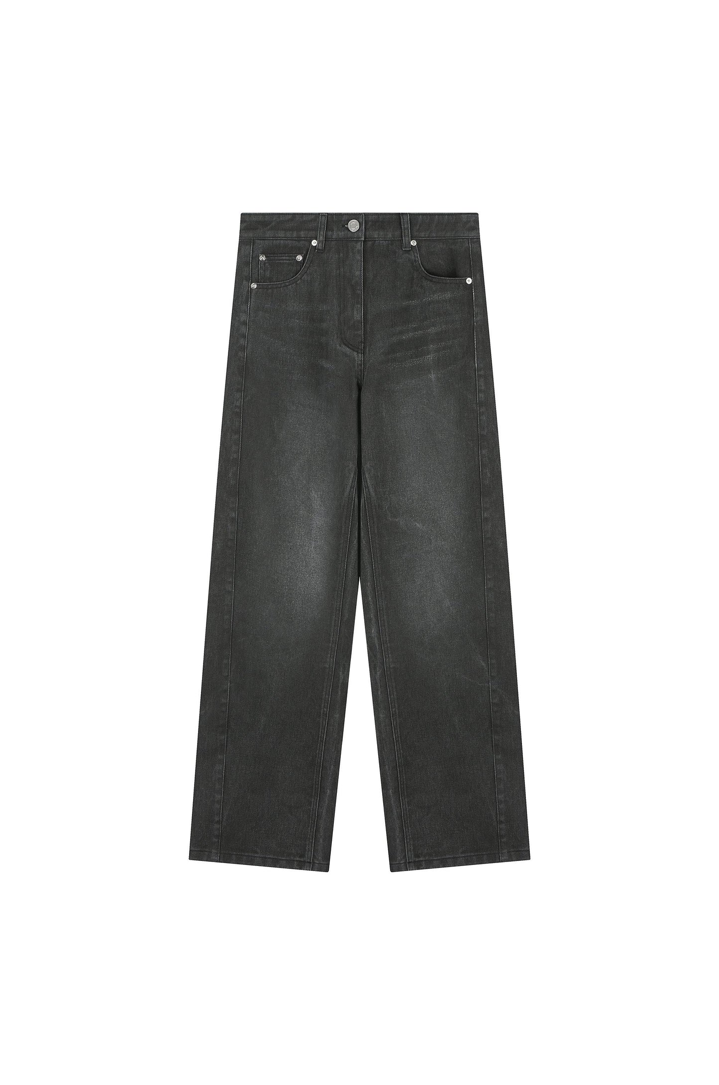 Curved Denim Pants