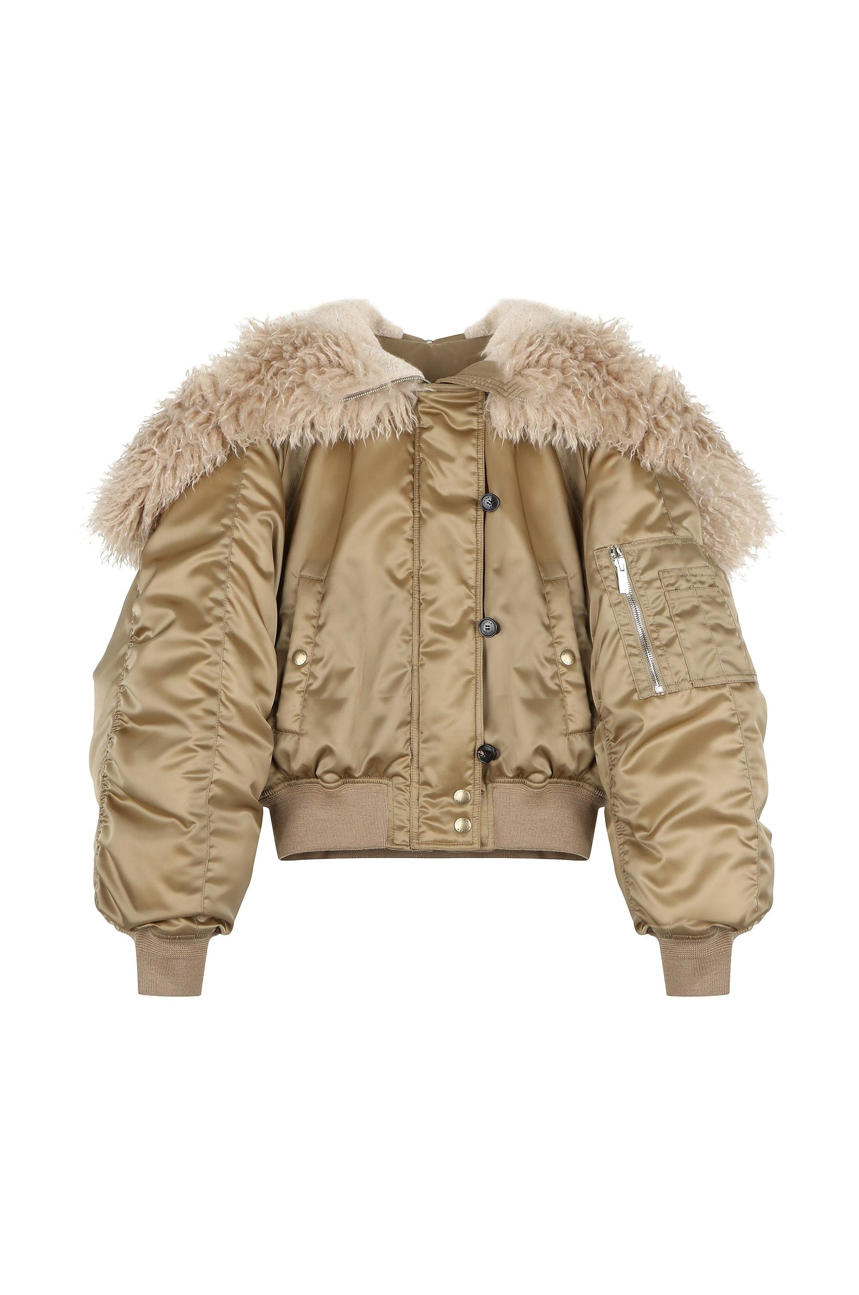Bomber Jacket With Fur