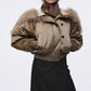 Bomber Jacket With Fur