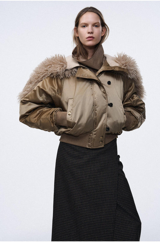 Bomber Jacket With Fur