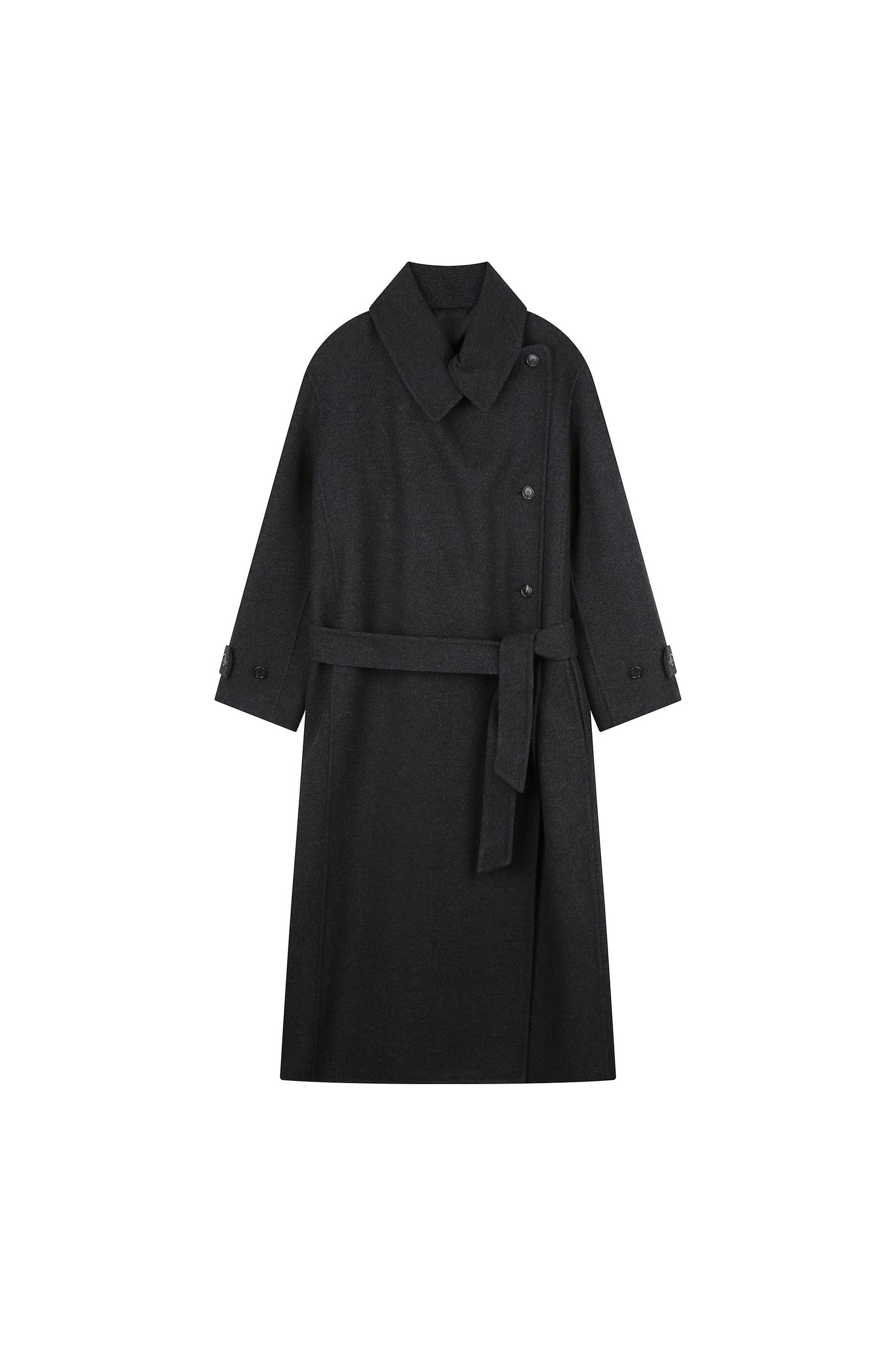 Fluid Lapel Double Coat