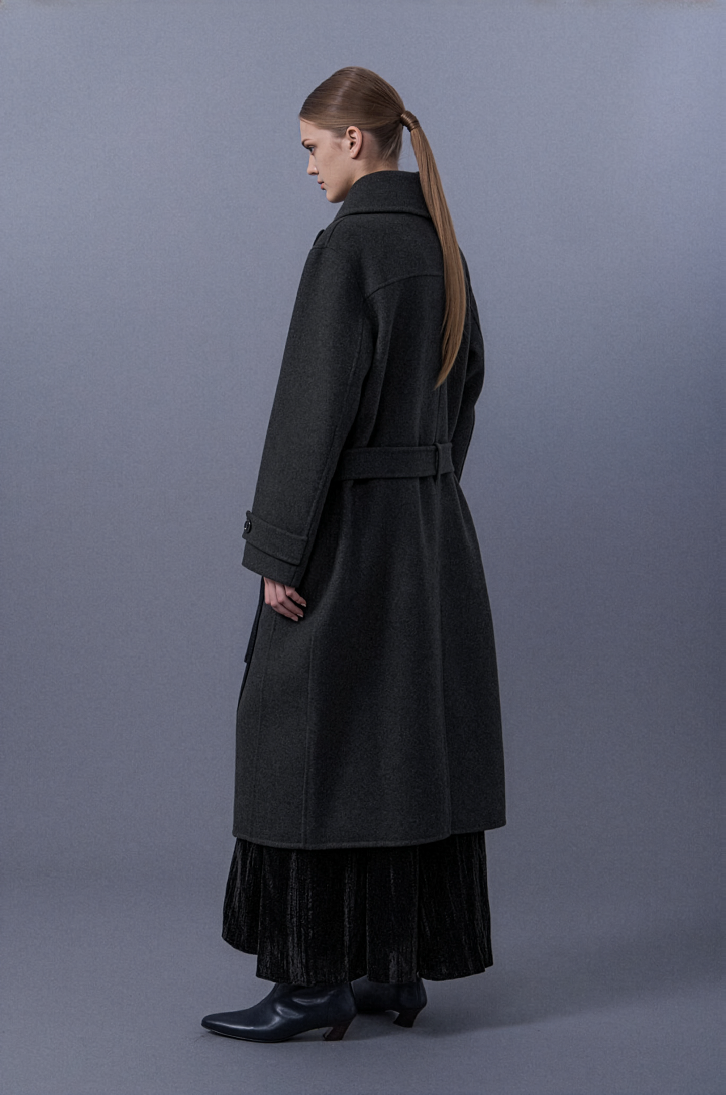 Fluid Lapel Double Coat