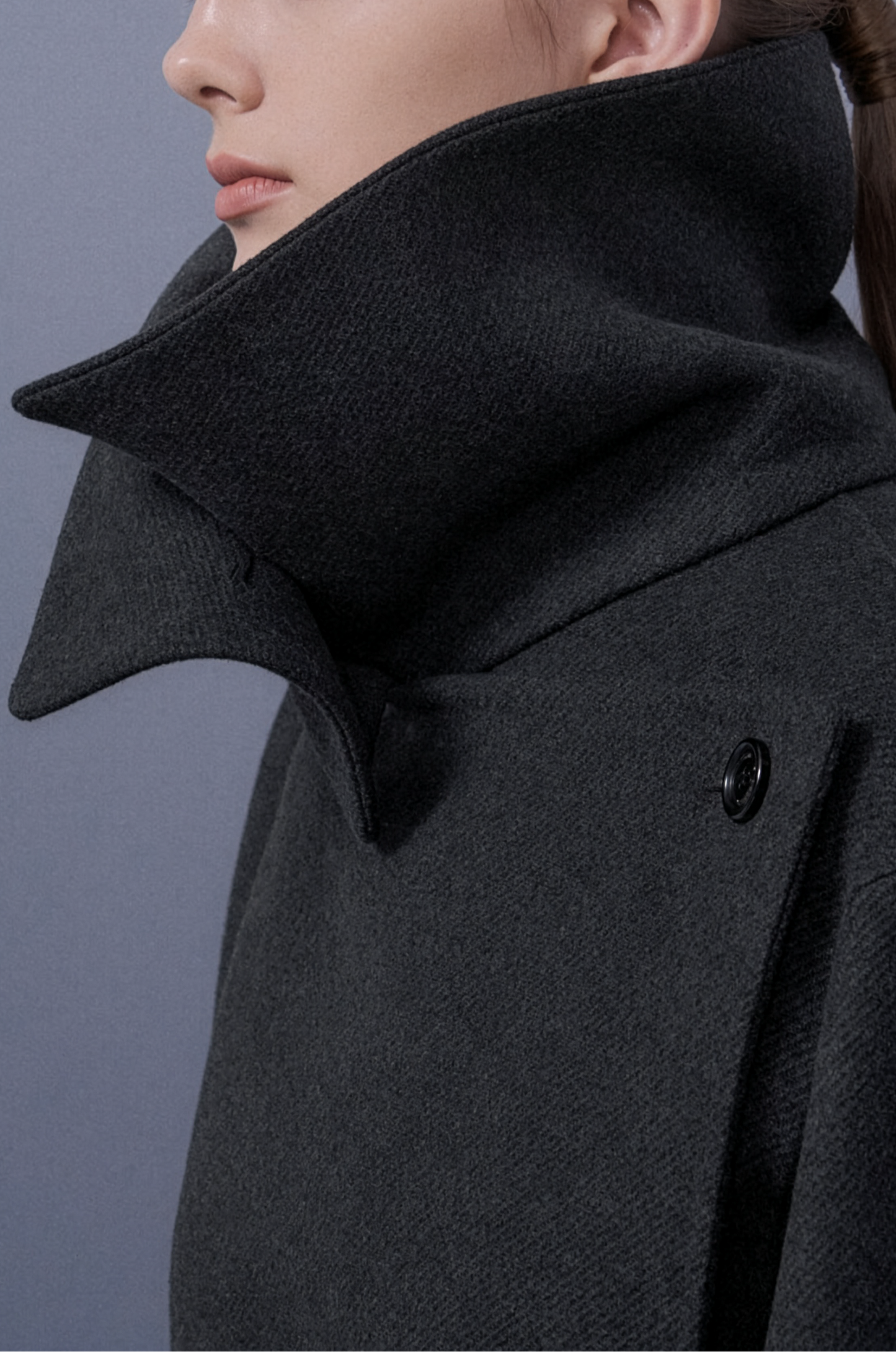 Fluid Lapel Double Coat