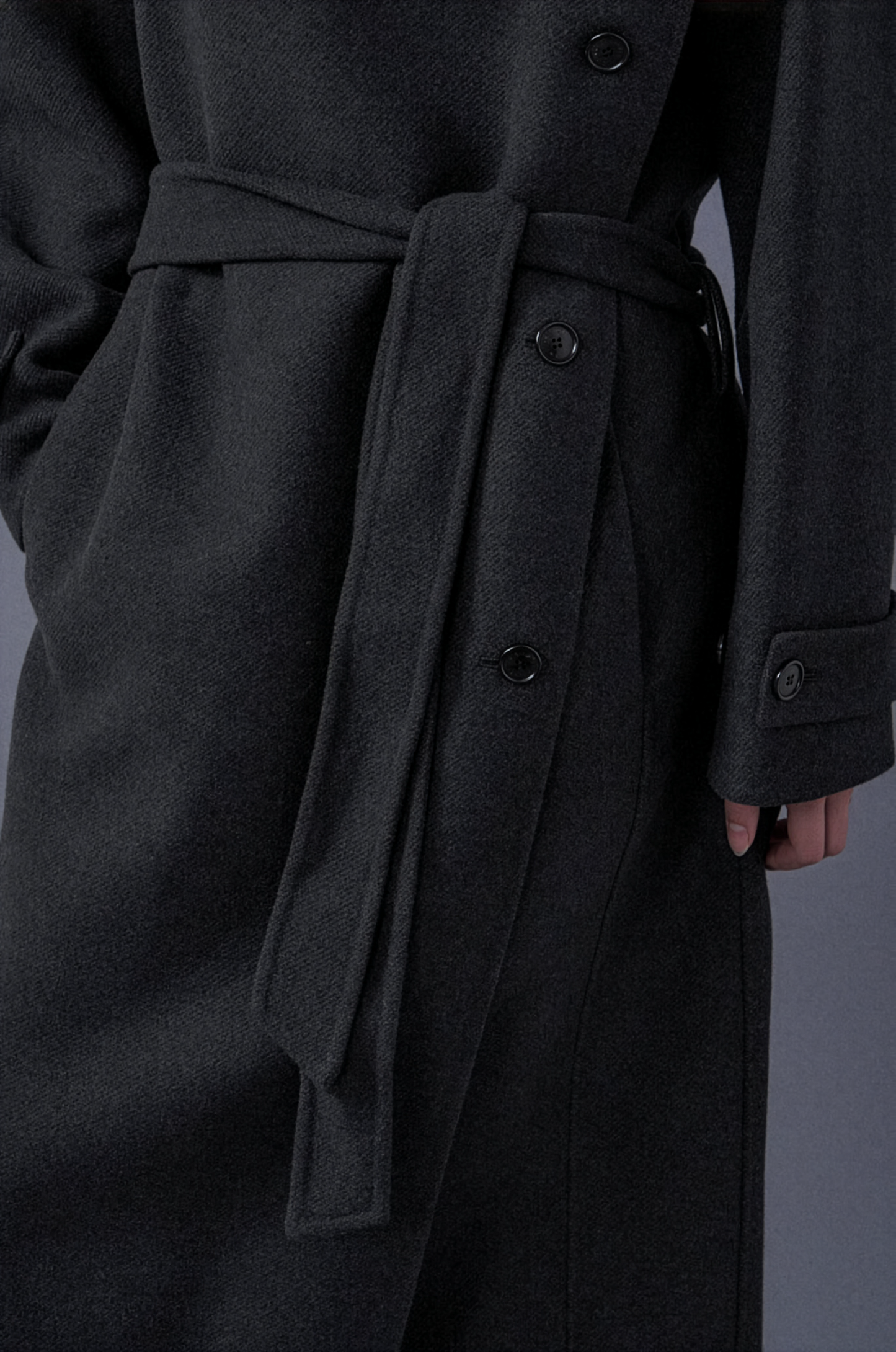 Fluid Lapel Double Coat