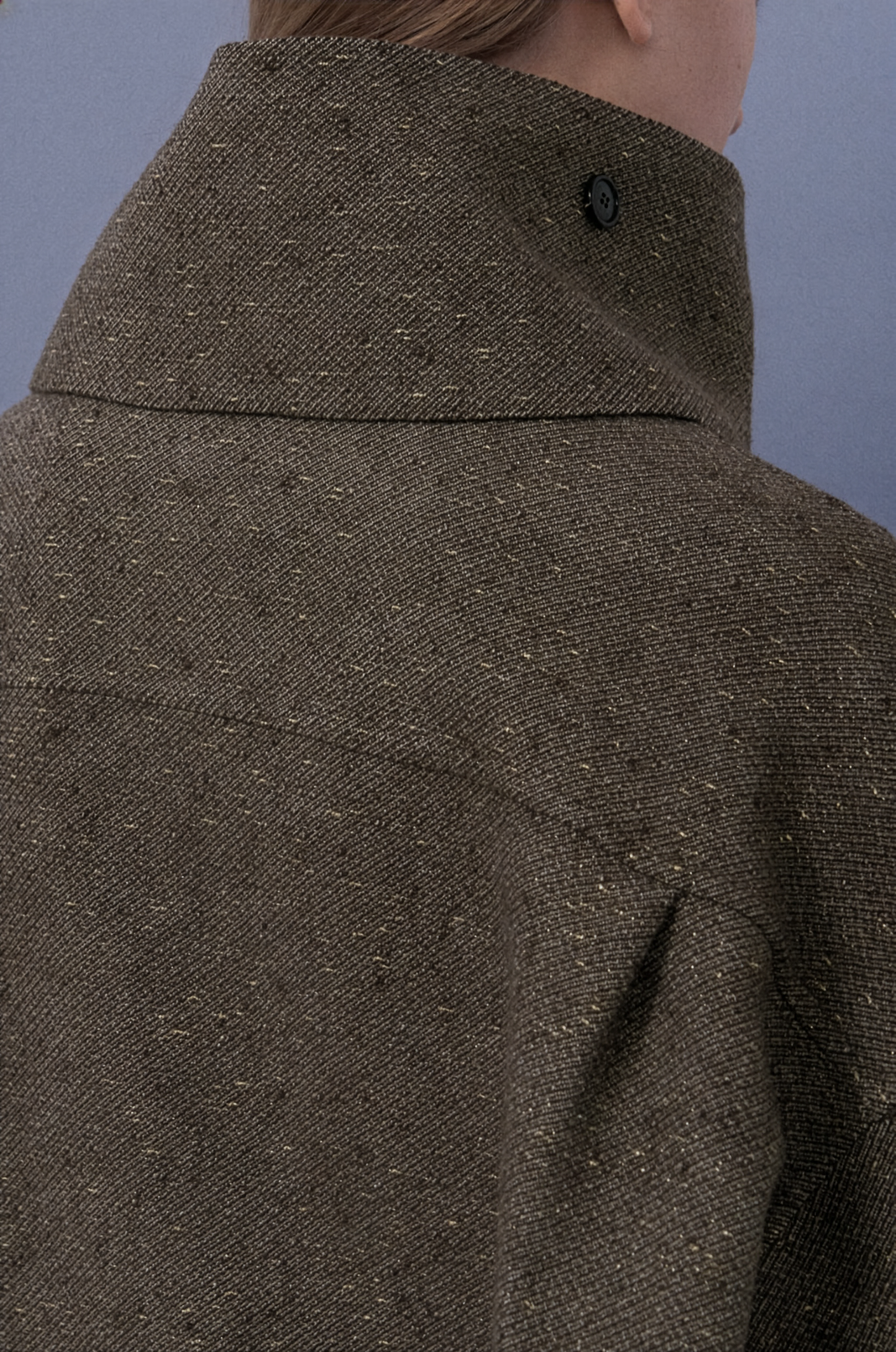 Tweed Fabric Jacket With Scarf