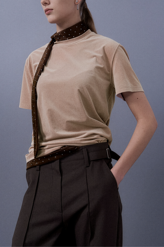 Slim Fit Soft Velvet T-Shirt