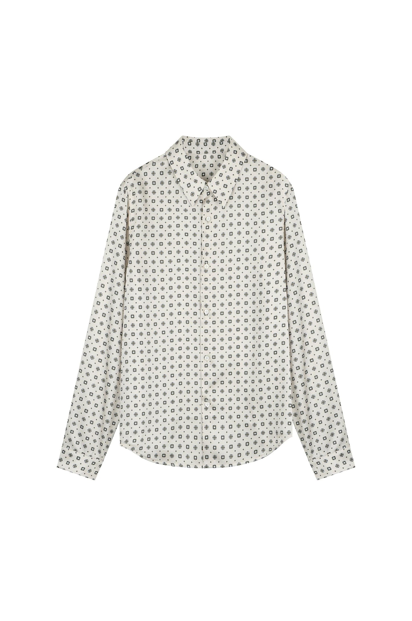 All-Over Patterned Fluid Blouse
