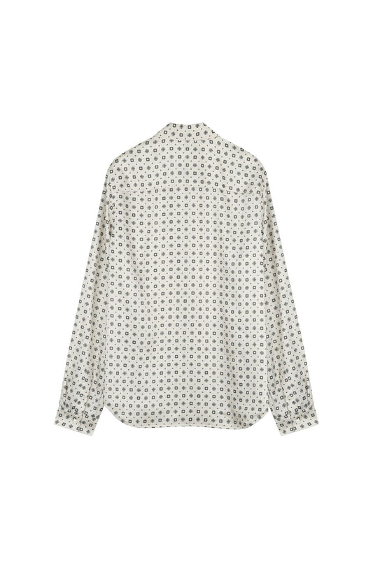 All-Over Patterned Fluid Blouse