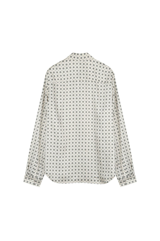 All-Over Patterned Fluid Blouse