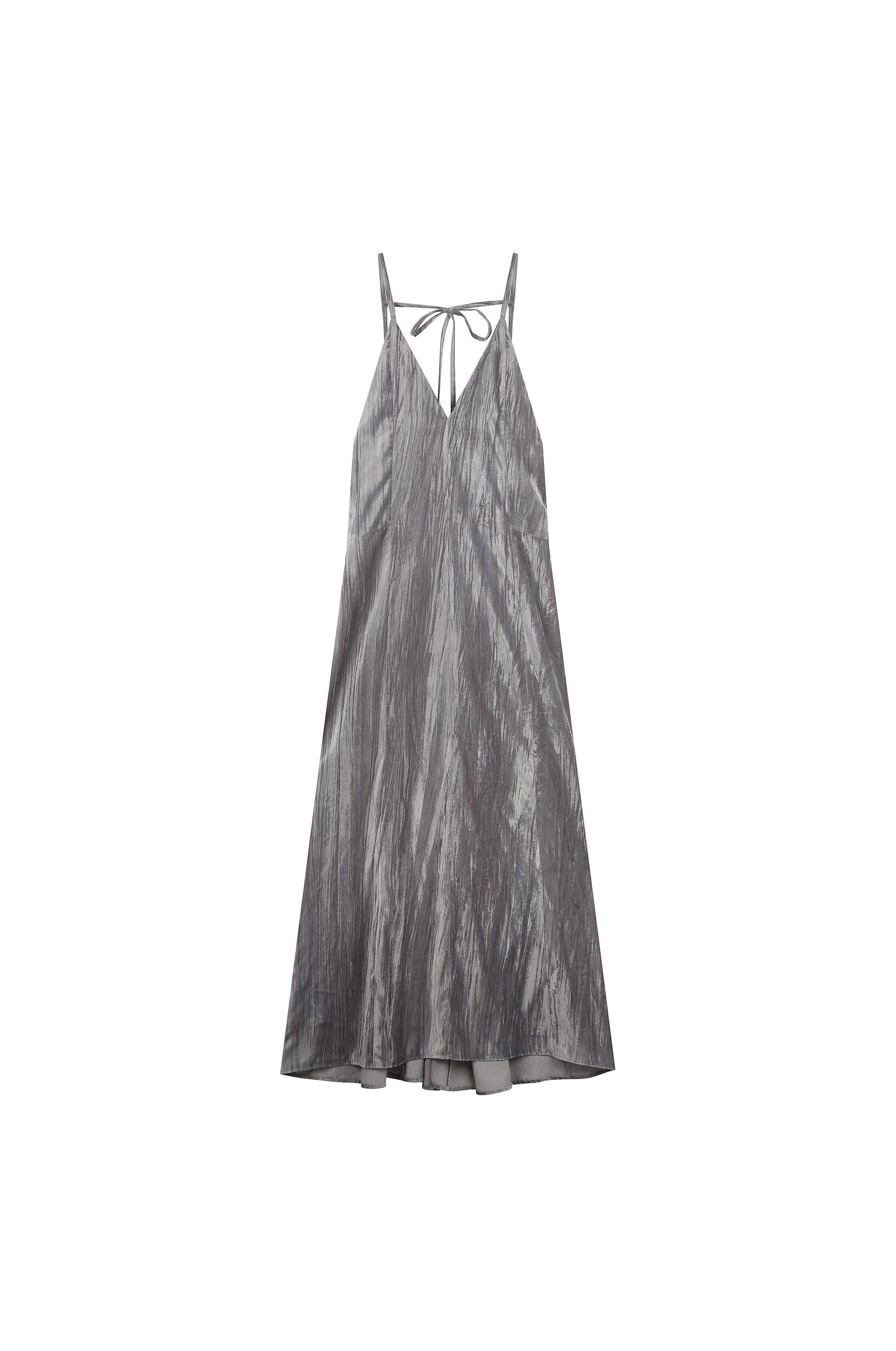 Deep V-Neck Velvet Long Dress