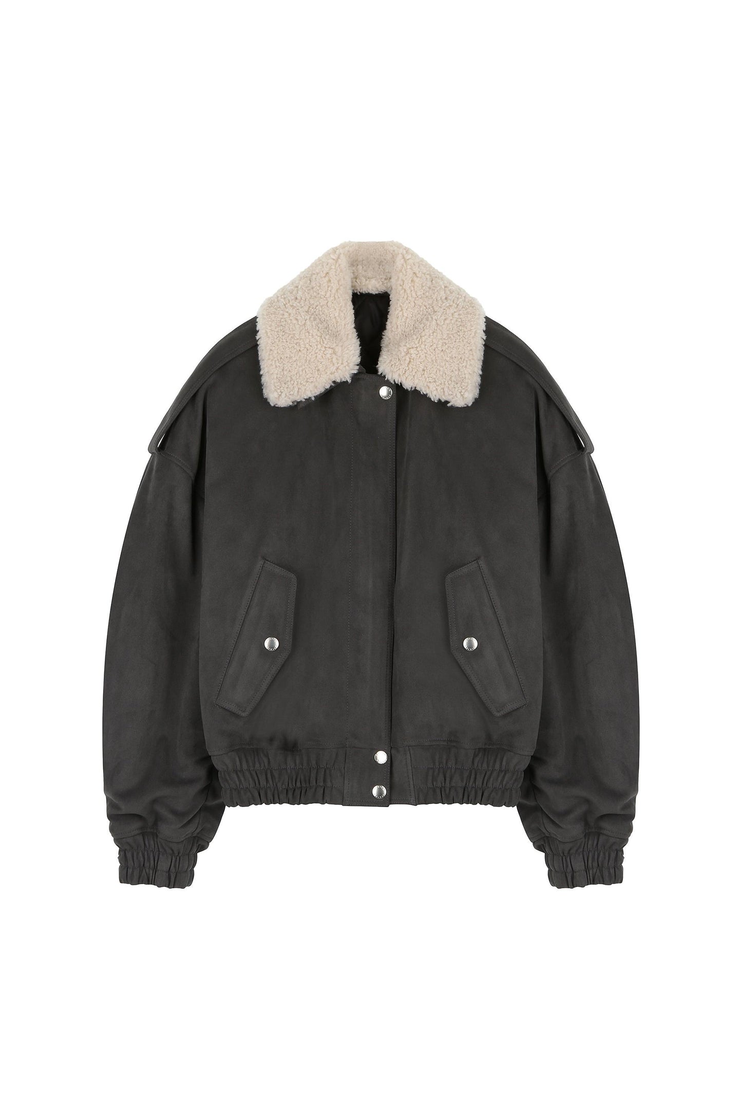 Classic Bomber Jacket With Fur Collar
