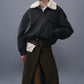 Classic Bomber Jacket With Fur Collar