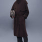 Suede Trench Coat With Scarf