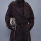 Suede Trench Coat With Scarf