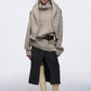Suede Wrap Skirt With Belt