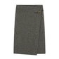 Check Wrap Skirt With Buckle