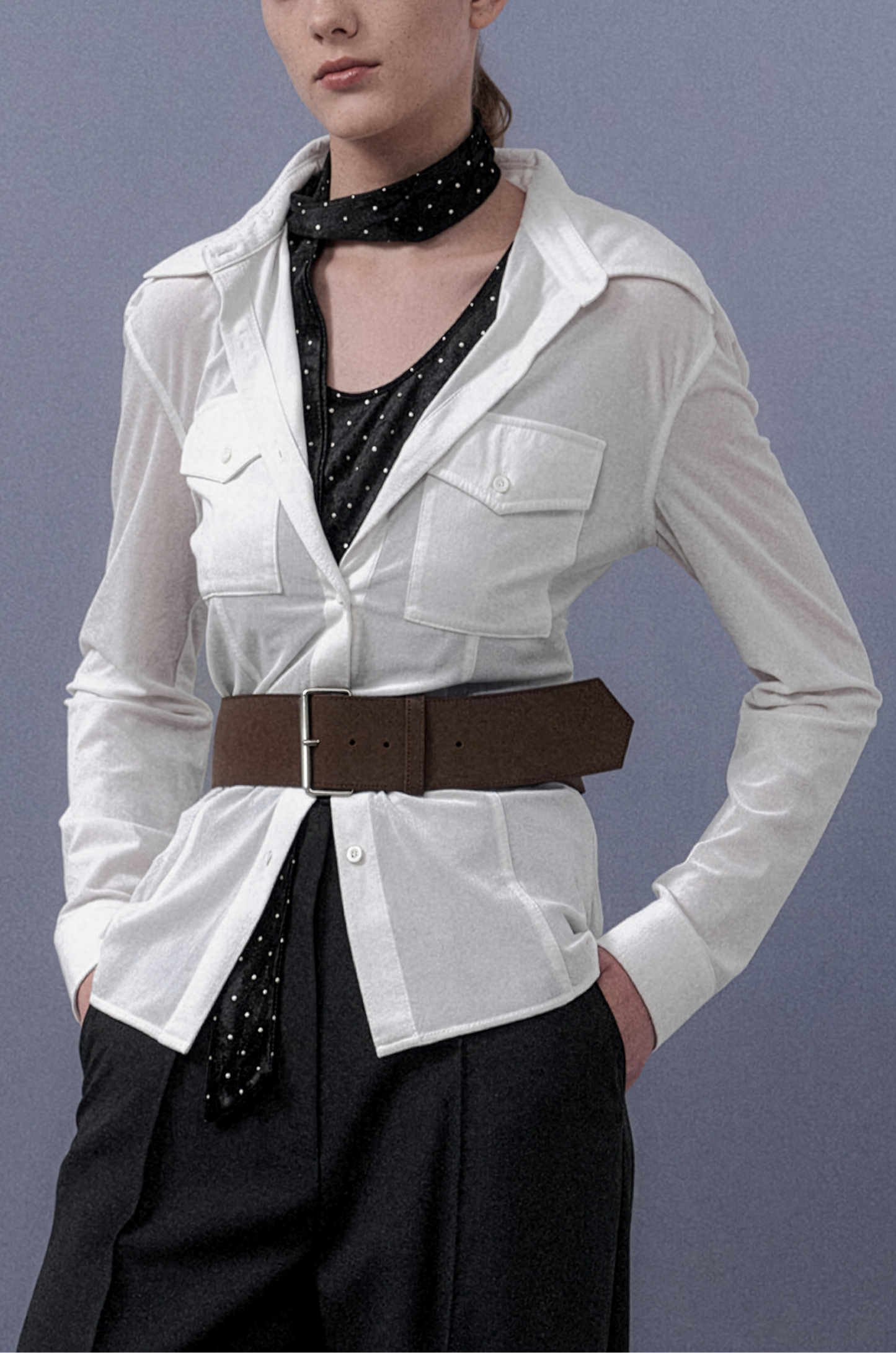 Slim Fit Velvet Shirt